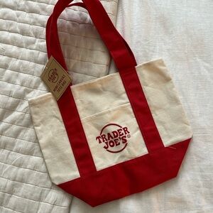Trader Joe’s Canvas Red Tote Bag